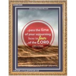 THE TIME OF YOUR SOJOURNING   Frame Bible Verse   (GWMS3909)   