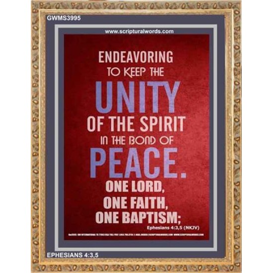 UNITY OF THE SPIRIT   Acrylic Glass Frame Scripture Art   (GWMS3995)   