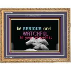 WATCH AND PRAY   Inspirational Wall Art Wooden Frame   (GWMS4011)   