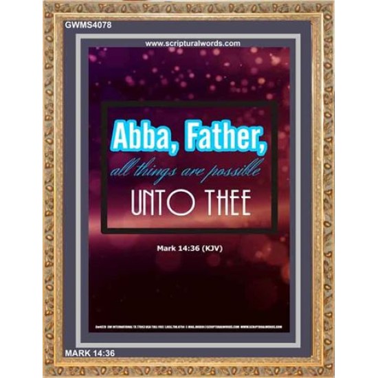 ABBA FATHER   Framed Children Room Wall Decoration   (GWMS4078)   