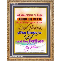 WORD OR DEED   Framed Bible Verse   (GWMS4126)   