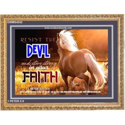 RESIST THE DEVIL   Framed Scriptural Dcor   (GWMS4242)   