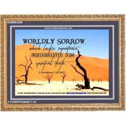 WORDLY SORROW   Custom Frame Scriptural ArtWork   (GWMS4390)   "34x28"