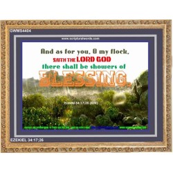 SHOWERS OF BLESSING   Unique Bible Verse Frame   (GWMS4404)   