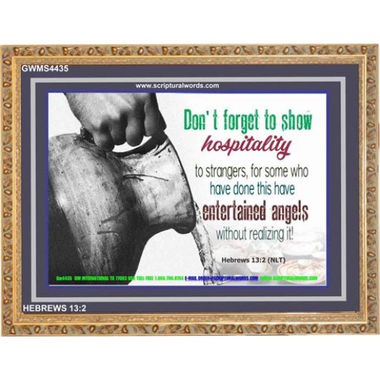 SHOW HOSPITALITY   Bible Verse Frame for Home   (GWMS4435)   
