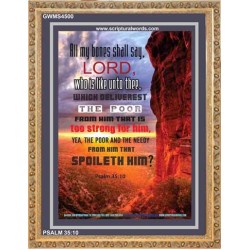 WHO IS LIKE UNTO THEE   Biblical Art Acrylic Glass Frame   (GWMS4500)   "28x34"