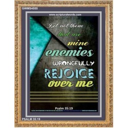 WRONGFULLY REJOICE OVER ME   Acrylic Glass Frame Scripture Art   (GWMS4555)   