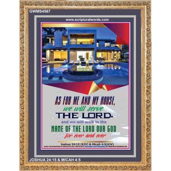 WE WILL SERVE THE LORD   Framed Bible Verses   (GWMS4567)   