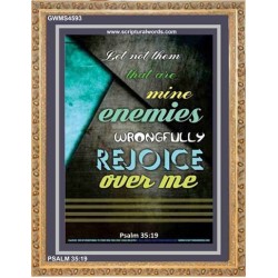 WRONGFULLY REJOICE OVER ME   Frame Bible Verses Online   (GWMS4593)   