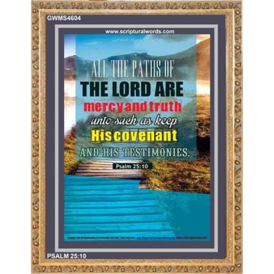 THE PATHS OF THE LORD   Bible Verses Framed Art Prints   (GWMS4604)   