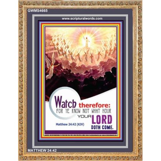 WATCH THEREFORE   Bible Verse Wall Art Frame   (GWMS4665)   