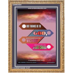WHICH GIVETH US THE VICTORY   Christian Artwork Frame   (GWMS4684)   "28x34"
