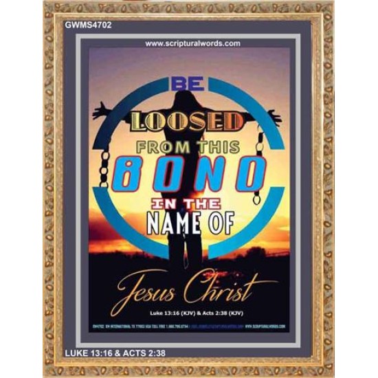 THE NAME OF JESUS CHRIST   Biblical Art Acrylic Glass Frame   (GWMS4702)   
