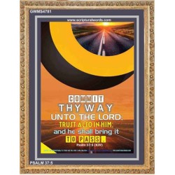 TRUST ALSO IN HIM   Inspirational Bible Verses Framed   (GWMS4781)   "28x34"