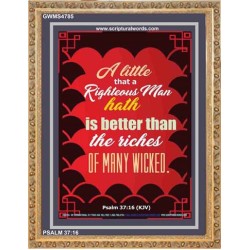 A RIGHTEOUS MAN   Bible Verses  Picture Frame Gift   (GWMS4785)   "28x34"