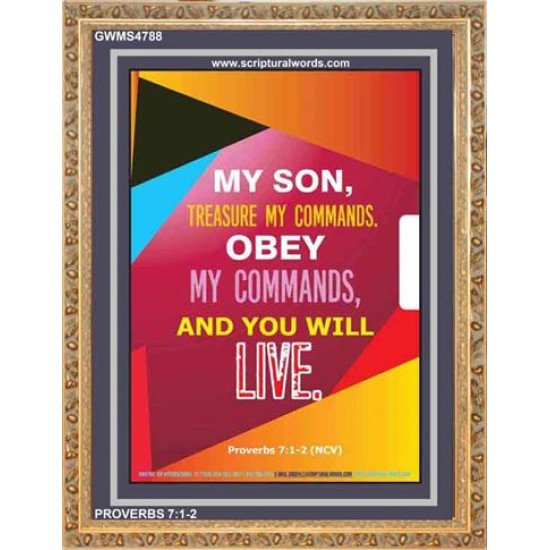 YOU WILL LIVE   Bible Verses Frame for Home   (GWMS4788)   