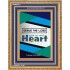 WITH ALL YOUR HEART   Large Frame Scripture Wall Art   (GWMS4811)   "28x34"