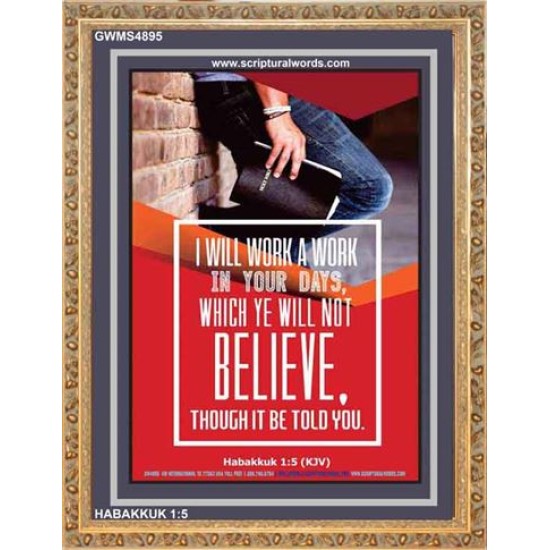 WILL YE WILL NOT BELIEVE   Bible Verse Acrylic Glass Frame   (GWMS4895)   