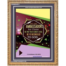 AMBASSADORS FOR CHRIST   Bible Verses Framed for Home   (GWMS4972)   