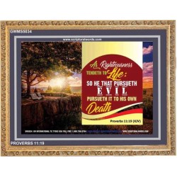 RIGHTEOUSNESS AND LIFE   Christian Wall Dcor Frame   (GWMS5034)   