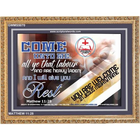 ALL YE THAT LABOUR   Bible Scriptures on Forgiveness Frame   (GWMS5070)   