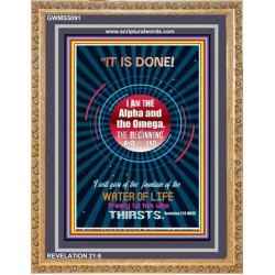 WATER OF LIFE   Scriptural Portrait Acrylic Glass Frame   (GWMS5091)   "28x34"