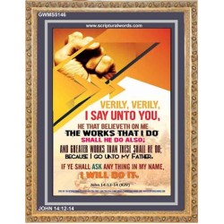 THE WORKS THAT I DO   Framed Bible Verses   (GWMS5146)   