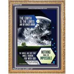 THE WORLD AND THEY THAT DWELL THEREIN   Bible Verse Framed for Home   (GWMS5160)   