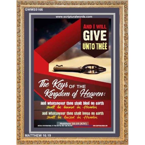 WHATSOEVER THOU SHALT BIND ON EARTH   Printable Bible Verses to Framed   (GWMS5166)   