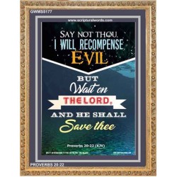 WAIT ON THE LORD   Bible Verses Frame Online   (GWMS5177)   "28x34"