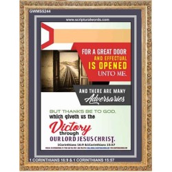 A GREAT DOOR AND EFFECTUAL   Christian Wall Art Poster   (GWMS5244)   "28x34"