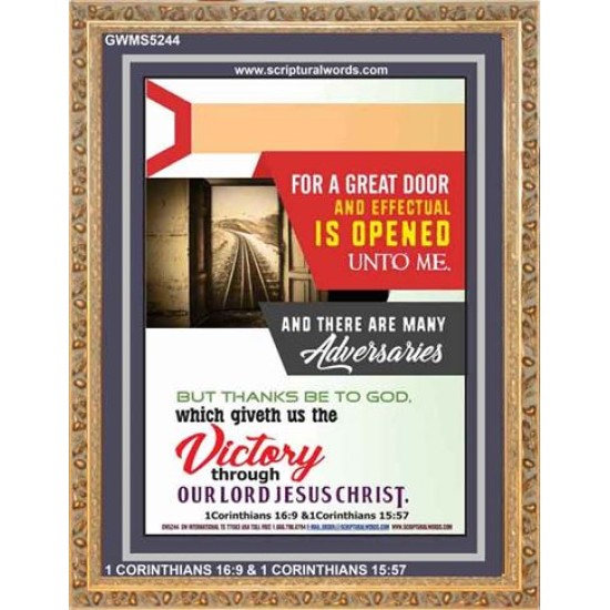 A GREAT DOOR AND EFFECTUAL   Christian Wall Art Poster   (GWMS5244)   