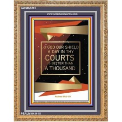 A DAY IN THY COURTS    Bible Scriptures on Forgiveness Frame   (GWMS5251)   "28x34"