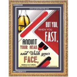 WHEN YOU FAST   Printable Bible Verses to Frame   (GWMS5389)   "28x34"