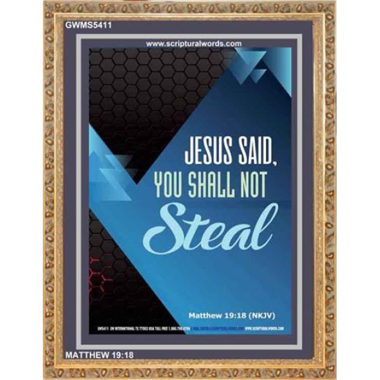YOU SHALL NOT STEAL   Bible Verses Framed for Home Online   (GWMS5411)   