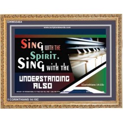 SINGING   Contemporary Christian Wall Art Acrylic Glass frame   (GWMS5464)   