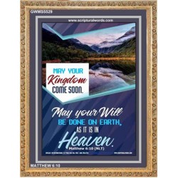 YOUR WILL BE DONE ON EARTH   Contemporary Christian Wall Art Frame   (GWMS5529)   "28x34"