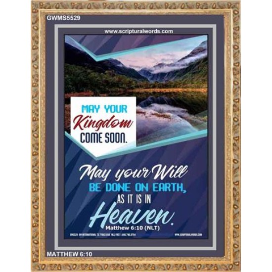 YOUR WILL BE DONE ON EARTH   Contemporary Christian Wall Art Frame   (GWMS5529)   