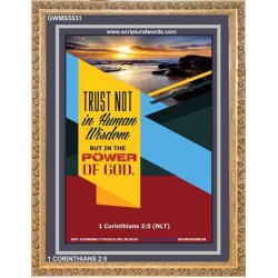 TRUST NOT IN HUMAN WISDOM   Christian Artwork Frame   (GWMS5531)   "28x34"