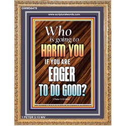 WHO IS GOING TO HARM YOU   Frame Bible Verse   (GWMS6478)   "28x34"