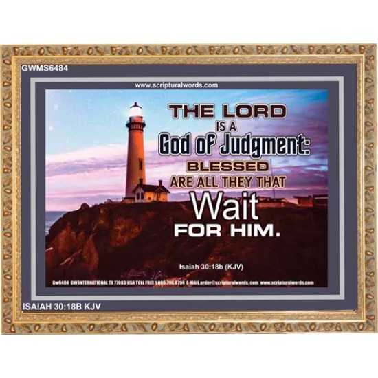 A GOD OF JUDGEMENT   Framed Bible Verse   (GWMS6484)   