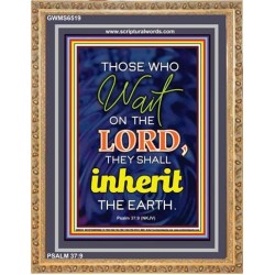 WAIT ON THE LORD   contemporary Christian Art Frame   (GWMS6519)   "28x34"