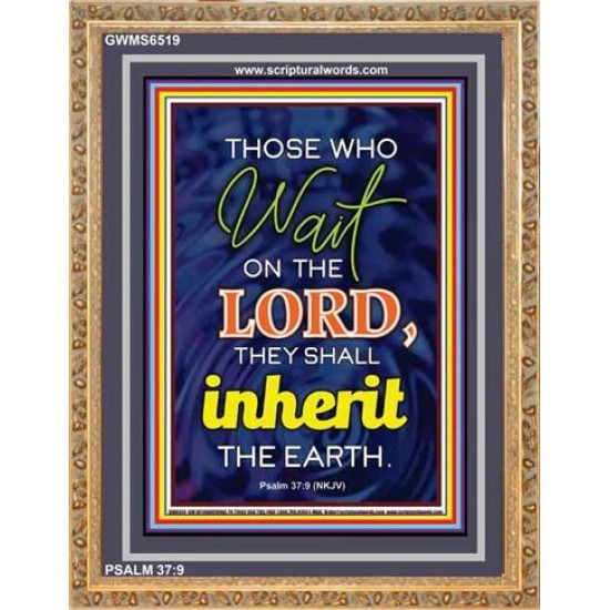 WAIT ON THE LORD   contemporary Christian Art Frame   (GWMS6519)   