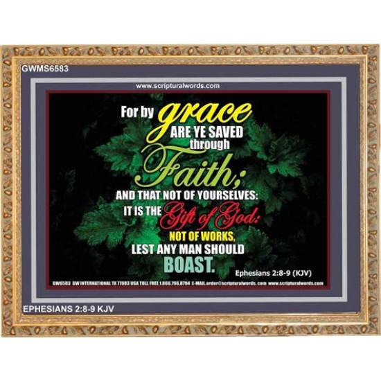 SAVED THROUGH FAITH   Christian Frame Art   (GWMS6583)   