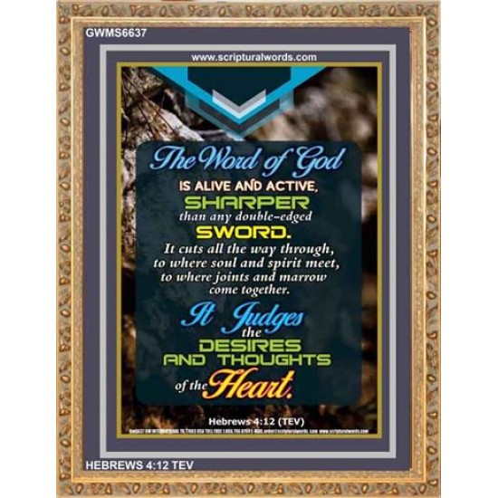 THE WORD OF GOD   Inspirational Wall Art Wooden Frame   (GWMS6637)   