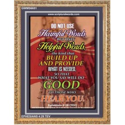 WATCH YOUR WORDS   Bible Scriptures on Love Acrylic Glass Frame   (GWMS6651)   "28x34"