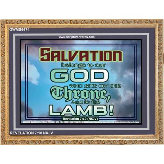 SALVATION BELONGS TO GOD   Inspirational Bible Verses Framed   (GWMS6674)   