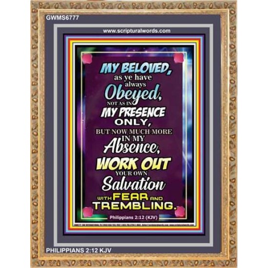 WORK OUT YOUR SALVATION   Christian Quote Frame   (GWMS6777)   