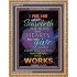 ACCORDING TO YOUR WORKS   Frame Bible Verse   (GWMS6778)   "28x34"