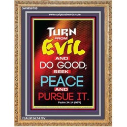 TURN FROM EVIL   Scripture Art   (GWMS6785)   "28x34"